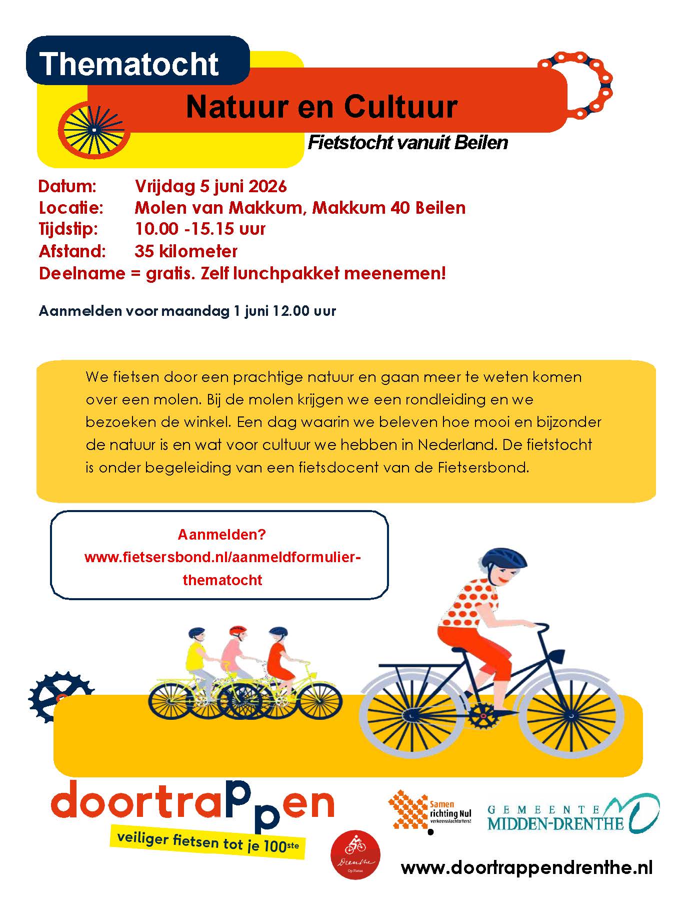 flyer 5 juni Natuur en Cultuur Beilen